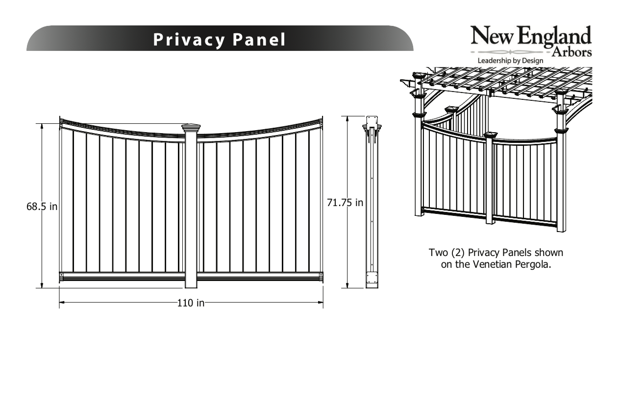 Pergola Privacy Panel Image