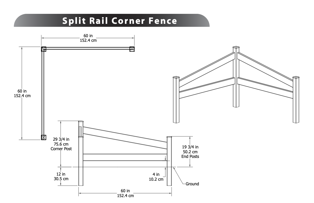 Split Rail Corner Fence Image