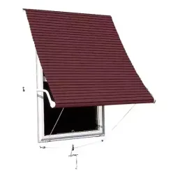 Series 5500 roll-up window awning in burgundy