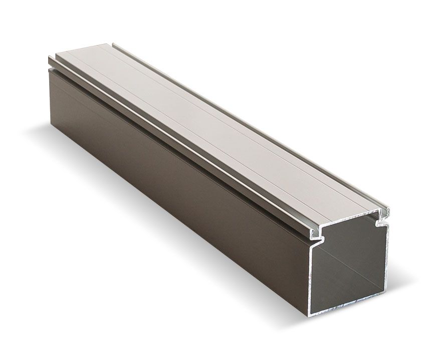 White aluminium frame extrusion