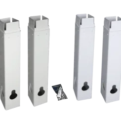 Render of aluminium post covers and mounting hardware