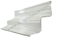 Single white curved roof panel