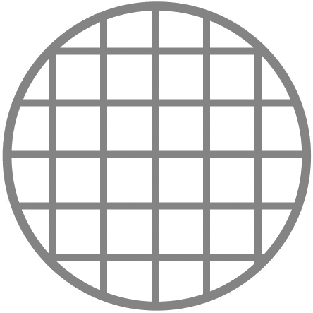 Diagram of standard screen mesh weave shown magnified