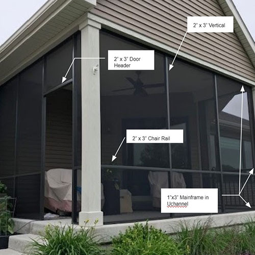 3" Screened In Porch Systems